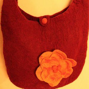 World Market Crossbody felted wool bag